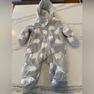 Carter's Gray Sheep Patterned Footie